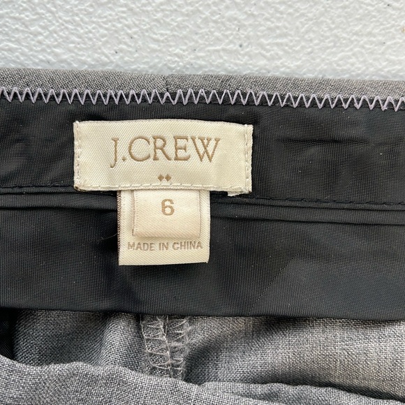 J. Crew City Fit Wool Dress Pants Side Pockets Grey Side Slash Pockets Tapered 6 - Picture 7 of 11